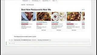 Yelp Restaurant Recommender System, sample run