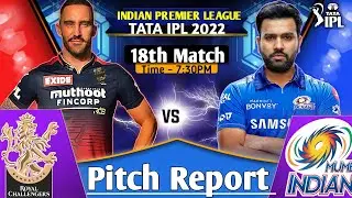 IPL 2022 Match 18 - RCB vs MI Today IPL Match Pitch Report | MCA Cricket Stadium Pitch Report