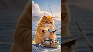 🧠 Genius Cat Fishing with Style 🎣🐟 | Viral Animal Content | @Ai_Content-88