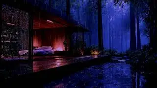 Rain Sounds in a Cozy Forest Bedroom 🌲 | No Music, Pure Sleep Sounds for Deep Sleep - Rain ASMR
