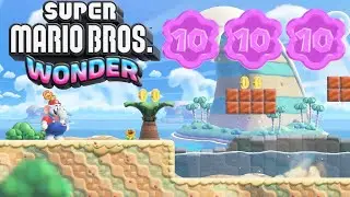 Super Mario Bros Wonder - Leaping Smackerel All Purple Flower Coin Locations