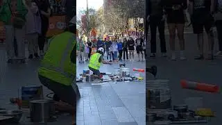 Busking at Rundle Mall, Adelaide - phenomenal drumming and percussion skills #australia