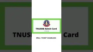 tnusrb police exam hall ticket released 15-11-22