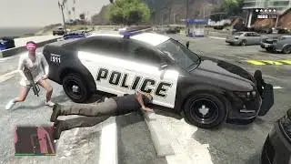 GTA V: Trevor, Amanda, Brad, Ashley Epic 5 Star Cop Rampage + Escape