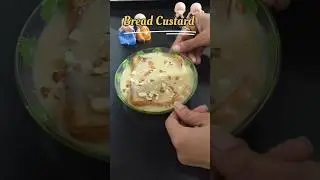 Rich & creamy malai bread custard | how to make bread custard at home # food # cooking #shorts #yum