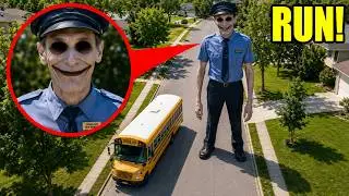 if you see this school bus driver, do not get on his bus.. (it's a trap)