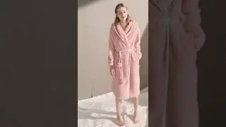 Pink Rabbit Ears Flannel Robe