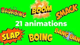 BOOM BAM SMACK VFX Pack &ndash; High Quality Comic Green Screen Animations