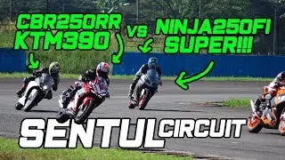 KTM RC390 vs CBR250RR on Circuit - Ninja250FI Ngacir Parah! - SENTUL INTERNATIONAL