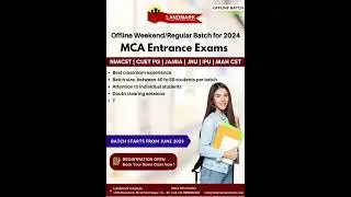 MCA Entrance Coaching - Offline Regular and Weekend Batch | Landmark Institute