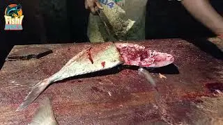 Another Way of Cutting Trevally Fish | Fish Cutting Skills | Fish Market in Sri Lanka