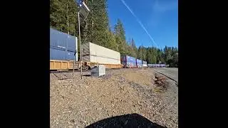 Cargo train in Dutch Flat, CA on April 9, 2023