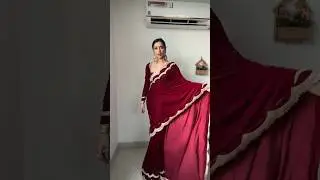 Beautiful 😍 Velvet Saree 🥻 for winter ❄️☃️ #wedding #outfitideas #viral #cataloguebyab