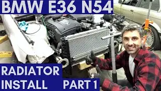 BMW E92 Radiator initial fitment into the M3 - The fab work begins!