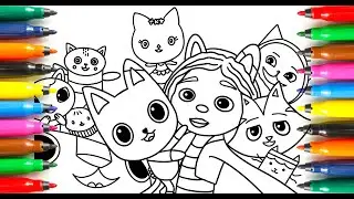 Drawing and coloring Gabby&rsquo;s Dollhouse Selfie (+free coloring page)