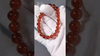 Bracelet en hessonite (grenat orange) de haute qualit&eacute; &ndash; activation du chakra sacr&eacute; #hessonite