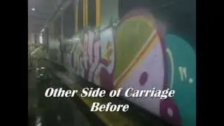 Watch how GRAFFITI Murals on Trains are easily removed in Minutes using Armex Soda Bi-Carb Blasting