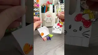 🧹Cute mini diy paper broom! #diy #papercraft #cutecrafts #crafts #craft #sanrio #thingstodo ￼￼￼