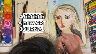 Starting A NEW Art Journal!  Practice Drawing Faces.  PLUS NEW JOURNALS!