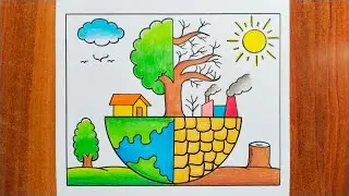 Рисунок ко Дню окружающей среды/Рисунок плаката ко Всемирному дню окружающей среды/Рисунок ко Все...