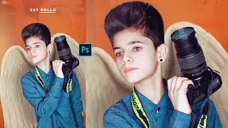 Instagram Viral Wings Indoor Photo Editing Photoshop Tutorial | Creative Angel Wings Editing Ps CC