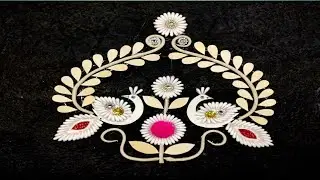 Easy wall hanging craft ideas.// Peacock craft making using cotton ear buds and ice stick. Tarun Art