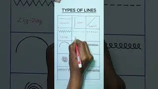 Learn All Types of Lines #lines #types #drawing #shorts #art @drawingcraftarts
