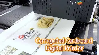 Custom corrugated cardboard printing machine: High Speed Cardboard Single Pass Digital Printer!