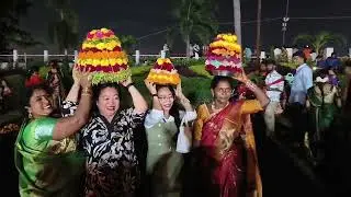 #Nepal sister#bathukamma super#💓👌🤣