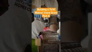 Building a Walnut Snare Drum, pt4 #diy #shorts