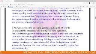 NIOS Class Political Science (317) 2025-26 || NIOS 12th Political Science English Medium Solved TMA