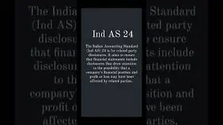 Ind AS 24 / Meaning of Indian Accounting Standard 24(Part 29)👍 #accountingstandard #ugcnetpaper2