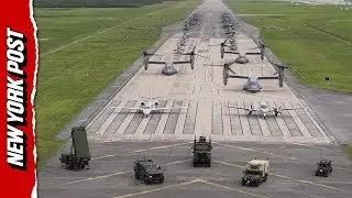 US Marines Perform &lsquo;Elephant Walk&rsquo; at Okinawa Air Station