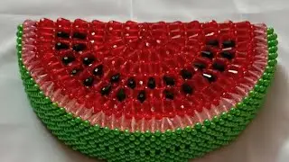 Crystal Beaded Watermelon 🍉 Purse/Moti ka watermelon purse/পুঁতির তরমুজ ব্যাগ