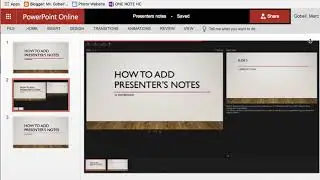 Presenters notes in Powerpoint