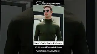 Men's Solid Color Slim Pullover Turtleneck Sweater | Stylish Winter Casual Tops