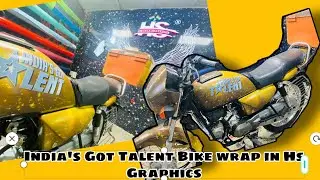 India's Got Talent | Splendor bike wrap | Bike modified | Mumbai wrap | Hs Graphics