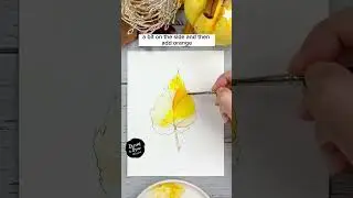 Как нарисовать осенний лист? 🍂🍁 | Урок для начинающих рисовать акварелью