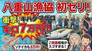 衝撃！キロ7万円のキハダマグロ！八重山漁協の初セリがヤバすぎる！  Tuna sold for 70,000 JPY/kg at Yaeyama's First Auction in Okinawa!