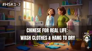 Learn Real Chinese Conversations! | Episode 3: Wash clothes & hang to dry