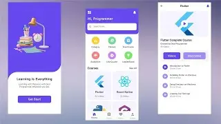 Education App UI Design in Flutter || Flutter UI Design ||Tutorial1080P HD1