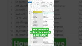 How to remove column in power bi #powerbi #powerbiexperience#short #shortvideo#shorts #powerbitamil