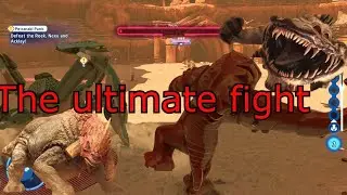 The Rancor vs Clone wars arena creatures (Lego Star Wars Skywalker Saga)
