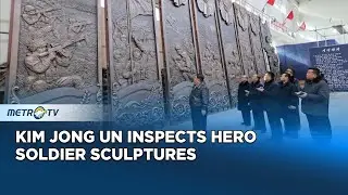 Kim Jong Un Inspects DPRK Soldier Sculptures Russia Ukraine War