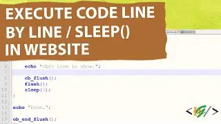 How to Execute / Run PHP Code Line by Line After Time Delay in Website | Show Code After Few Second
