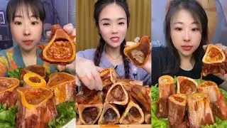 MUKBANG beef bone marrow ASMR  - The best of delicious Slime food #819