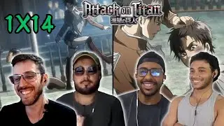 React Attack on Titan 1x14 / Levi chutando Eren... Esse é o HEROI de vocês???