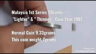 Malaysia 1st Series 50cents Error coin