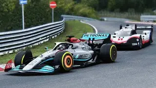 Mercedes F1 2022 W13 vs Porsche 919 EVO at Nordschleife