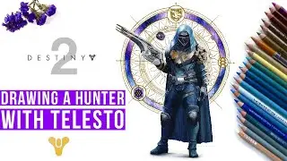 Drawing a Hunter + Telesto with coloured pencils!  |  DESTINY 2